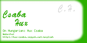 csaba hux business card